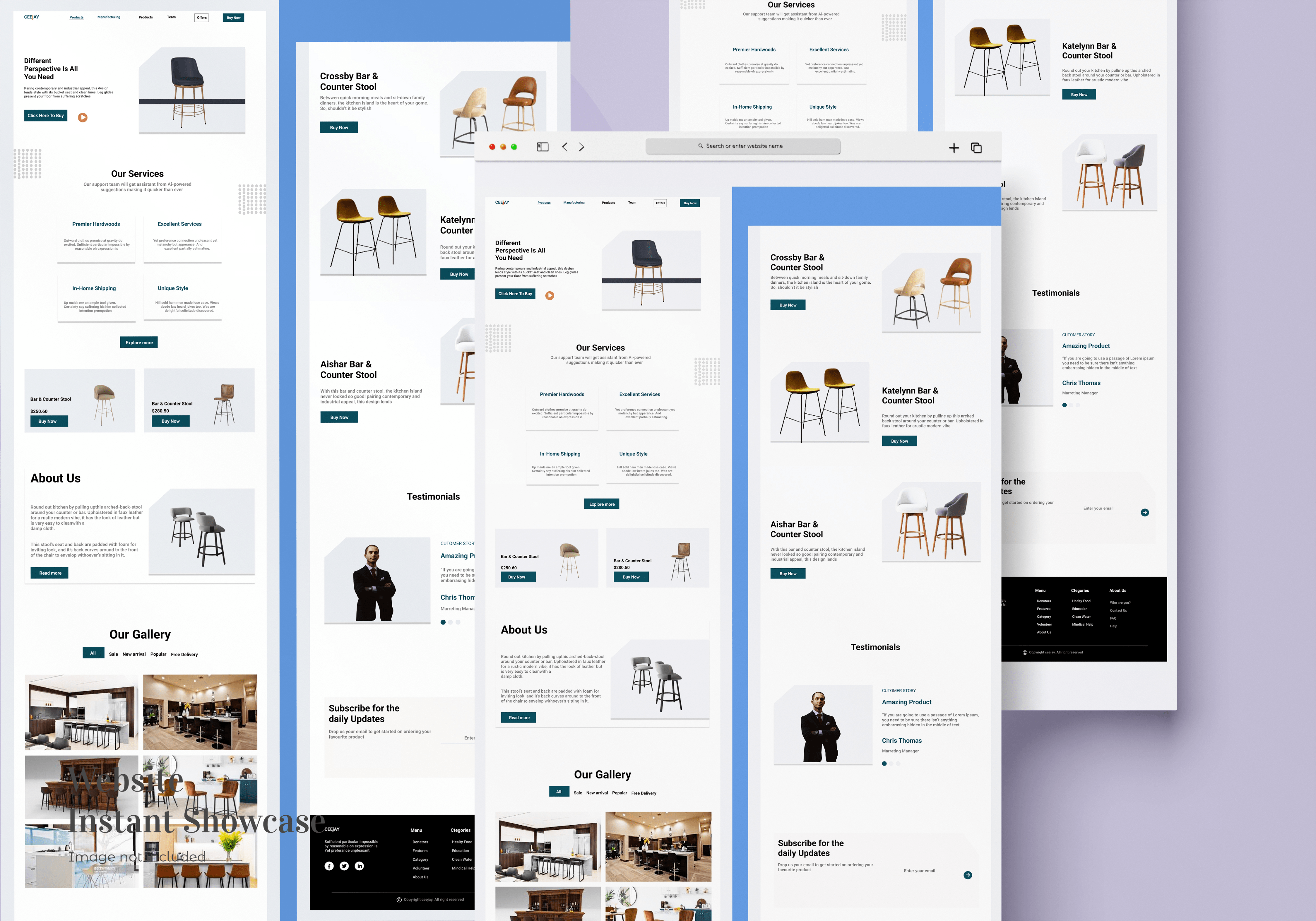 Furniture Landing Page Website UI 
